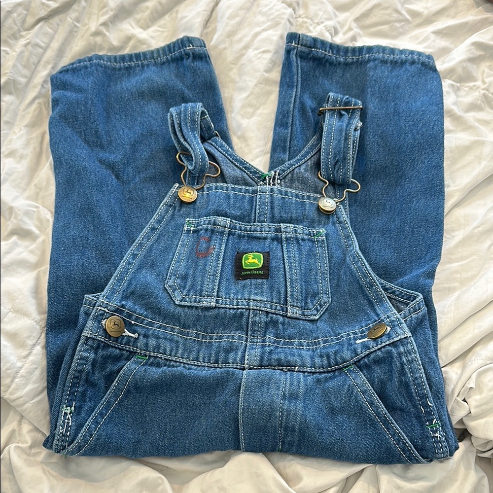 Vintage John Deere Blue Denim Overalls